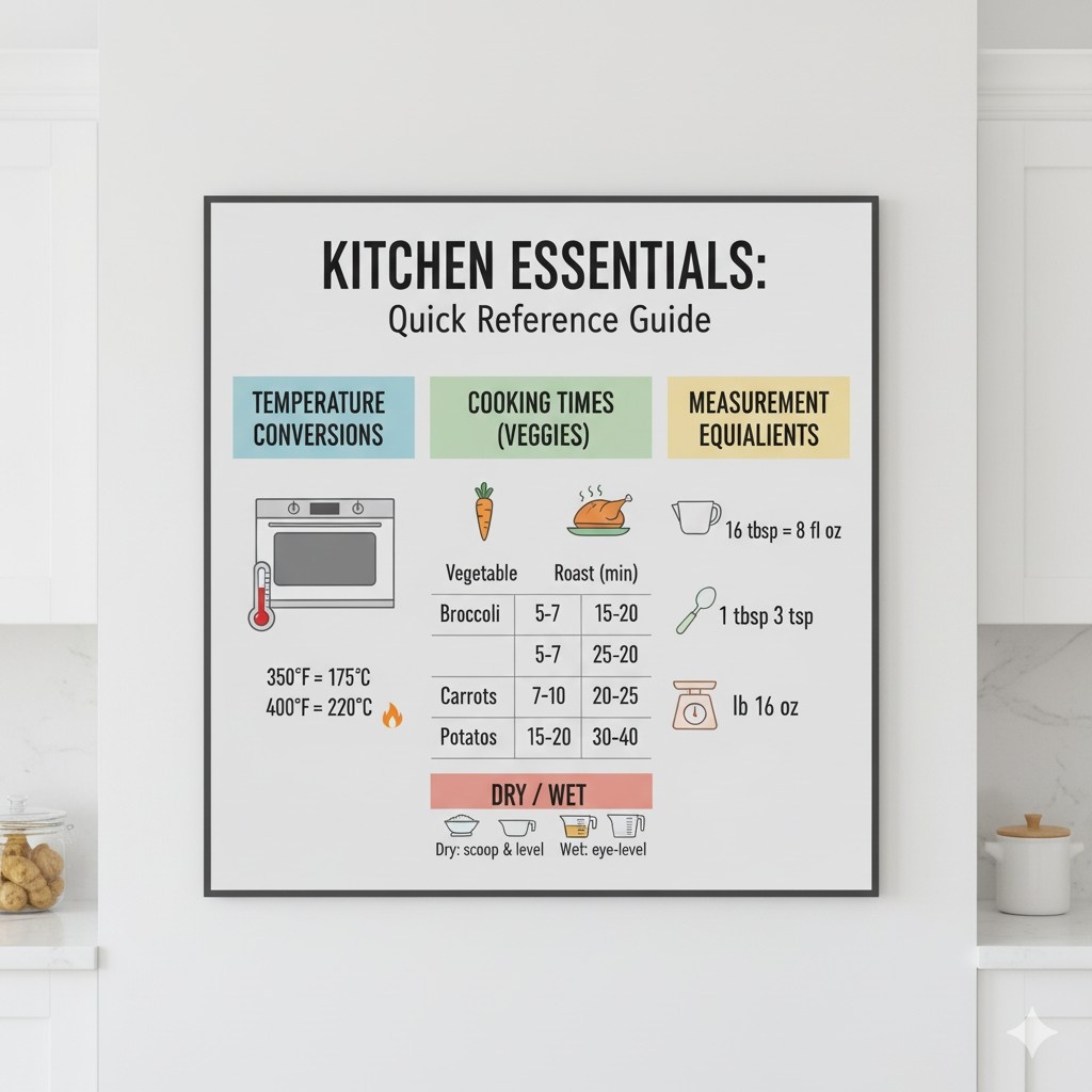 Boiling & Baking Cheat Sheet Poster (A3 PDF)